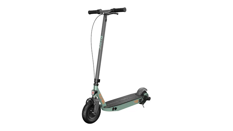 Razor Power Core XLR150 Kids' Electric Scooter with mint-green deck, black tyres, and foldable handlebars Razor Power Core XLR150 Kids' Electric Scooter with mint-green deck, black tyres, and foldable handlebars