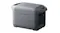 Rear-right angle view of Anker SOLIX portable power station showing side charging ports and venting Rear-right angle view of Anker SOLIX portable power station showing side charging ports and venting
