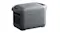 Rear-left angle view of Anker SOLIX portable power station with side storage compartment and vents Rear-left angle view of Anker SOLIX portable power station with side storage compartment and vents