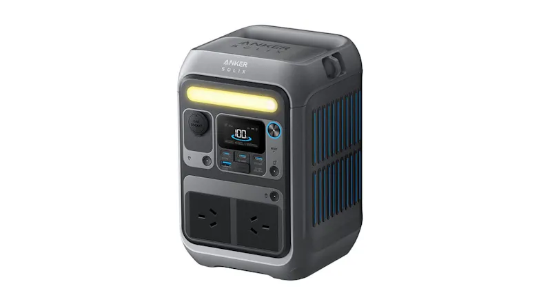 Anker SOLIX C300 288Wh Portable Power Station with LED light, AC outlets, USB ports, and digital battery display Anker SOLIX C300 288Wh Portable Power Station with LED light, AC outlets, USB ports, and digital battery display