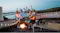 Rooftop gathering with a portable power station providing off-grid power for music and lighting Rooftop gathering with a portable power station providing off-grid power for music and lighting