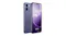 OPPO A6x 5G smartphone shown from front and rear angles, featuring a purple finish, dual cameras, and flat edges OPPO A6x 5G smartphone shown from front and rear angles, featuring a purple finish, dual cameras, and flat edges