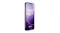 Three-quarter front view of the OPPO A6x 5G smartphone with a purple display and flat-edged frame Three-quarter front view of the OPPO A6x 5G smartphone with a purple display and flat-edged frame