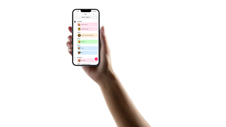 Hand holding a smartphone showcasing synchronised calendar app Hand holding a smartphone showcasing synchronised calendar app
