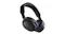 Angled view of wireless headphones featuring padded earcups Angled view of wireless headphones featuring padded earcups