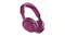 Angled view of wireless headphones featuring padded earcups Angled view of wireless headphones featuring padded earcups