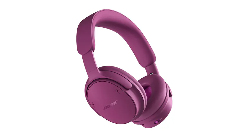 Angled view of wireless headphones featuring padded earcups Angled view of wireless headphones featuring padded earcups