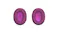 Pair of ear cushions showing bright L and R printed text Pair of ear cushions showing bright L and R printed text