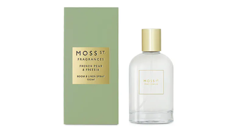A view of the Moss St. 100ml Room Fragrance A view of the Moss St. 100ml Room Fragrance