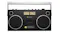 Front-facing product shot of the We Are Rewind Blaster Curtis Bluetooth boombox with integrated cassette player Front-facing product shot of the We Are Rewind Blaster Curtis Bluetooth boombox with integrated cassette player
