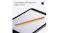 Yellow pencil-style ZAGG stylus resting on an iPad screen, highlighting Apple Pencil app compatibility Yellow pencil-style ZAGG stylus resting on an iPad screen, highlighting Apple Pencil app compatibility