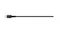A black Belkin USB-C cable lies straight and horizontally on a white background, featuring the logo on the plug A black Belkin USB-C cable lies straight and horizontally on a white background, featuring the logo on the plug