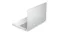 Rear angled view of the HP OmniBook laptop in Glacier Silver, showing the HP logo on the lid Rear angled view of the HP OmniBook laptop in Glacier Silver, showing the HP logo on the lid
