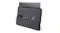Charcoal grey laptop sleeve holding a laptop, phone, external drive, pen, and mouse in the front storage pocket Charcoal grey laptop sleeve holding a laptop, phone, external drive, pen, and mouse in the front storage pocket