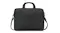 Back view of a black Lenovo laptop briefcase showing a rear luggage strap, top handles, and a shoulder strap Back view of a black Lenovo laptop briefcase showing a rear luggage strap, top handles, and a shoulder strap