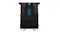 Padded back panel of Lenovo gaming backpack with breathable mesh straps and blue accent stripe Padded back panel of Lenovo gaming backpack with breathable mesh straps and blue accent stripe