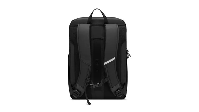 Back view of the Legion rucksack with padded mesh straps and reflective strip Back view of the Legion rucksack with padded mesh straps and reflective strip