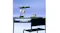 White headphones hanging on a desk lamp showcasing workspace setup White headphones hanging on a desk lamp showcasing workspace setup