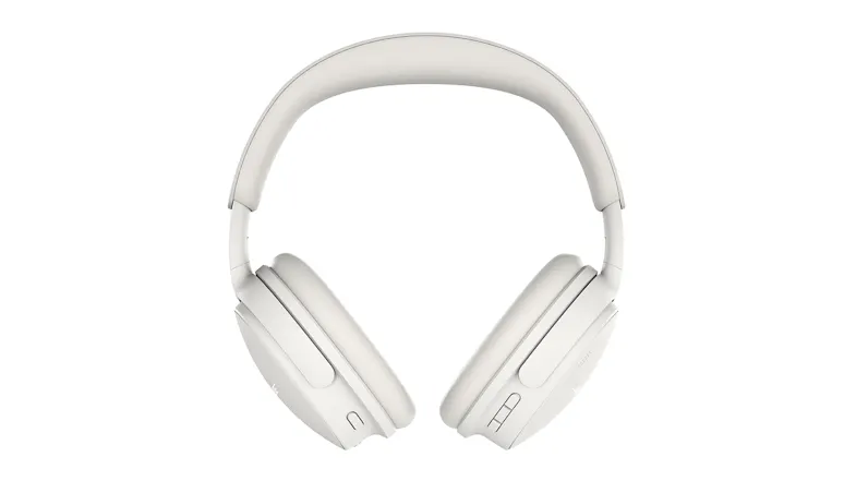 Front view QuietComfort headphones showing curved headband and earcups Front view QuietComfort headphones showing curved headband and earcups