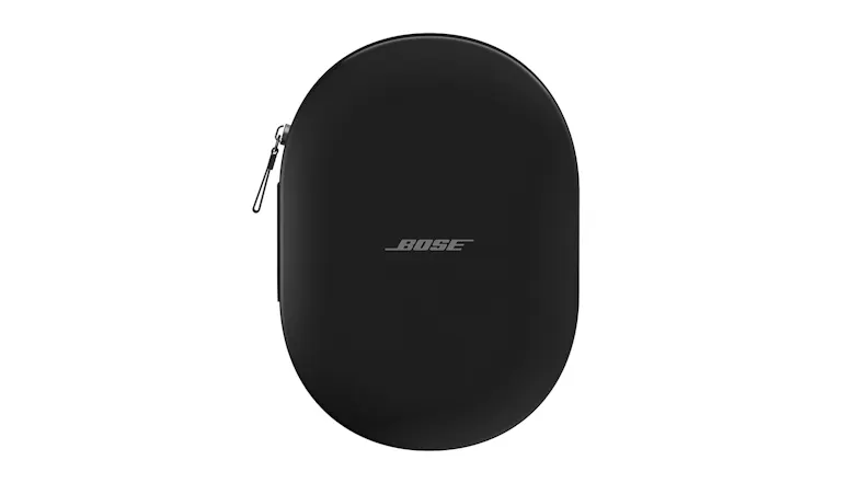 A closed oval protective case featuring an embossed centre logo A closed oval protective case featuring an embossed centre logo