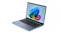 HP laptop in Starlit blue viewed from the front-right angle, showcasing the thin-bezel display HP laptop in Starlit blue viewed from the front-right angle, showcasing the thin-bezel display