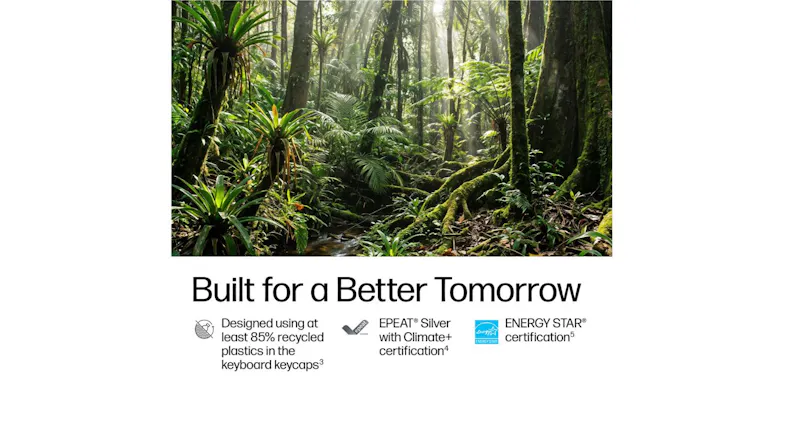 Sustainability-focused graphic featuring text about environmentally conscious design and materials used Sustainability-focused graphic featuring text about environmentally conscious design and materials used