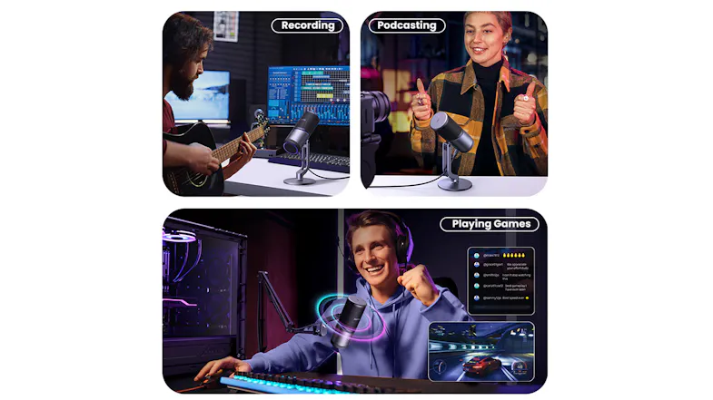 Condenser microphone for home studio recording, podcasting, streaming, and content creation Condenser microphone for home studio recording, podcasting, streaming, and content creation
