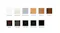 A graphic swatches chart highlighting colour options A graphic swatches chart highlighting colour options