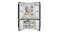 An open four-door refrigerator showcasing filled shelves and drawer compartmen An open four-door refrigerator showcasing filled shelves and drawer compartmen