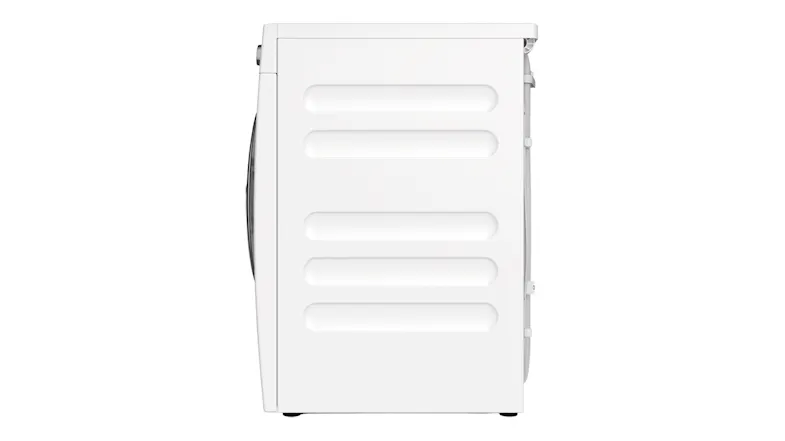 Side view of the front-load washer highlighting the textured panel Side view of the front-load washer highlighting the textured panel