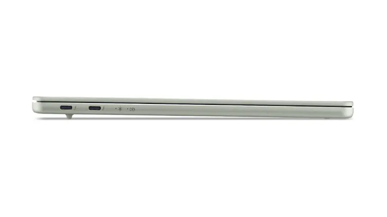 Left profile view of the Acer Swift Air with a slim profile Left profile view of the Acer Swift Air with a slim profile