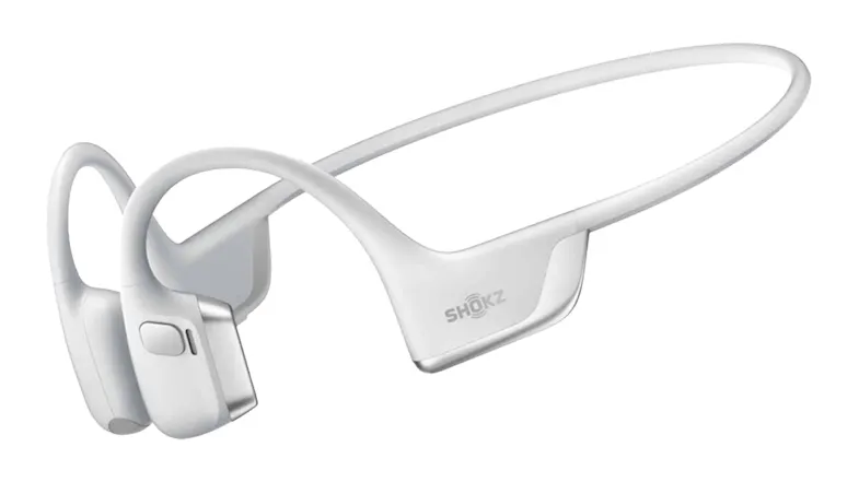 Shokz OpenRun Pro 2 Wireless Open-Ear Headphones in a sleek silver colour Shokz OpenRun Pro 2 Wireless Open-Ear Headphones in a sleek silver colour