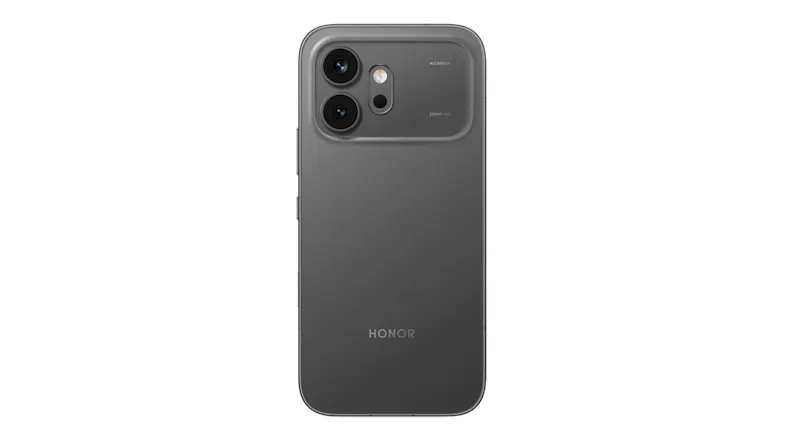 Back view of the Honor smartphone with dual camera module Back view of the Honor smartphone with dual camera module