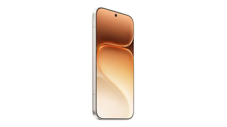 Angled front view of the smartphone highlighting a thin bezel Angled front view of the smartphone highlighting a thin bezel
