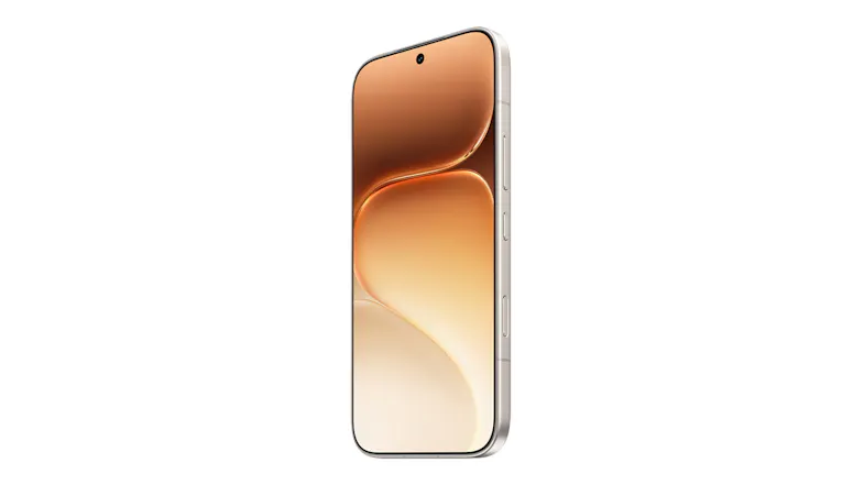 Perspective front view of the Honor 600 showcasing a sleek design Perspective front view of the Honor 600 showcasing a sleek design