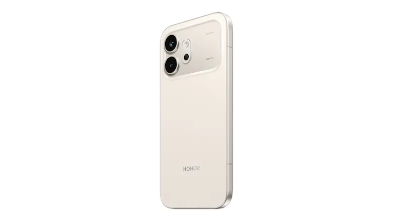 Angled rear view of the smartphone with “200MP” text Angled rear view of the smartphone with “200MP” text
