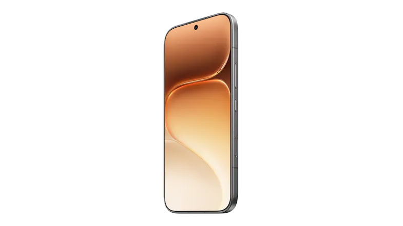 Perspective front view of the Honor 600 Pro showcasing a sleek design Perspective front view of the Honor 600 Pro showcasing a sleek design