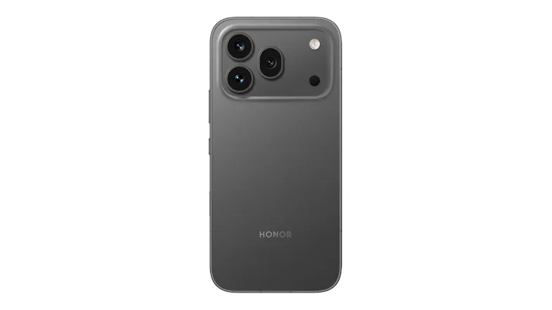 Back view of the Honor smartphone with triple camera module Back view of the Honor smartphone with triple camera module