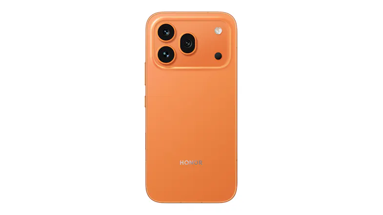 Back view of the Honor smartphone with triple camera module Back view of the Honor smartphone with triple camera module