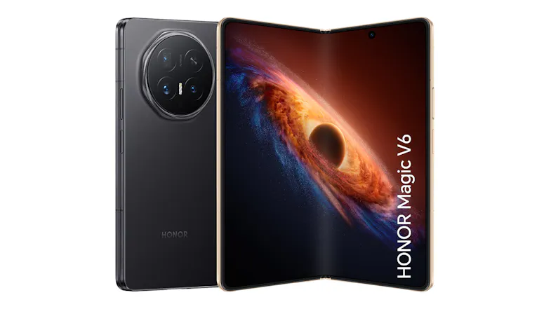 Honor Magic V6 5G 512GB Smartphone in a sleek black colour Honor Magic V6 5G 512GB Smartphone in a sleek black colour