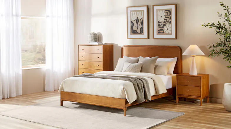 Modern bedroom featuring Harper King Bed Frame Modern bedroom featuring Harper King Bed Frame