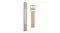 Cream silicone replacement watch band displayed separately, featuring an adjustable strap and buckle closure Cream silicone replacement watch band displayed separately, featuring an adjustable strap and buckle closure