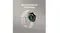 Promotional graphic highlighting the smartwatch's advanced sensor technology, with illuminated rear sensors Promotional graphic highlighting the smartwatch's advanced sensor technology, with illuminated rear sensors