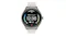 Front view of the smartwatch featuring a grey case and grey band Front view of the smartwatch featuring a grey case and grey band