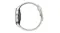 Side profile of the smartwatch showing the slim grey case, side button, and curved design Side profile of the smartwatch showing the slim grey case, side button, and curved design
