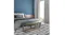 Beaumont Block Rug styled in a bedroom beneath a bed and bench seat Beaumont Block Rug styled in a bedroom beneath a bed and bench seat