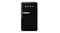 Front view of a black SMEG 50s Style 135L Bar Fridge, with a retro curved door and chrome handle Front view of a black SMEG 50s Style 135L Bar Fridge, with a retro curved door and chrome handle