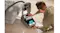 Top view of an open canister vacuum showing the Active AirClean 50 filter compartment and dust bag Top view of an open canister vacuum showing the Active AirClean 50 filter compartment and dust bag