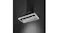 Low-angle view highlighting the baffle filters and underside controls of the Portofino rangehood Low-angle view highlighting the baffle filters and underside controls of the Portofino rangehood
