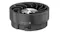 Shark portable cooling fan module accessory in charcoal, featuring spiral blades and a lock alignment icon Shark portable cooling fan module accessory in charcoal, featuring spiral blades and a lock alignment icon